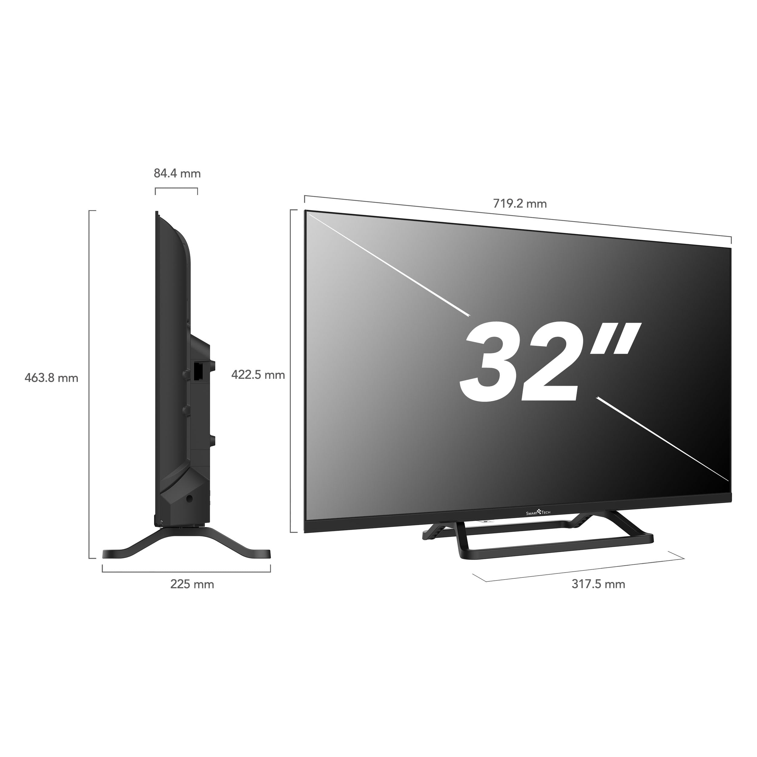 Smart Tech TV LED HD 32' (80 cm) Smart TV Web OS-32HW01V3- Molotov, Netflix, Prime Video, 3xHDMI - 2xUSB -Dolby Audio