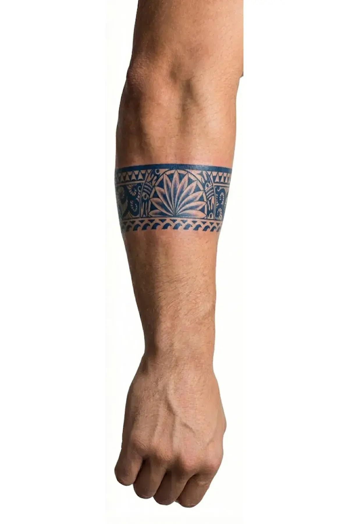 Tribal Güneş Kol Bant Şerit Yarı Kalıcı Aylık Yapıştırma Geçici Dövme 24 Cm