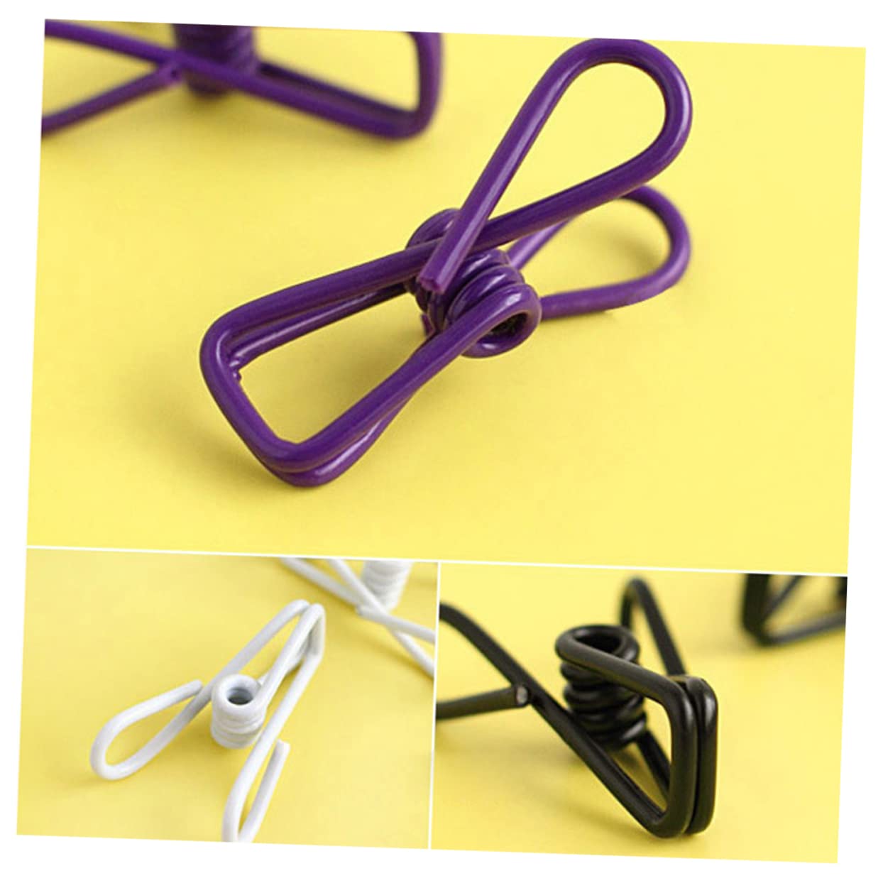 Cabilock 50stücke Edelstahl Wäscheklammern Mit Schnur in Bunte Klammern Mit Haken rutschfest Und Winddicht Für Wäsche Socken Und Kleidung