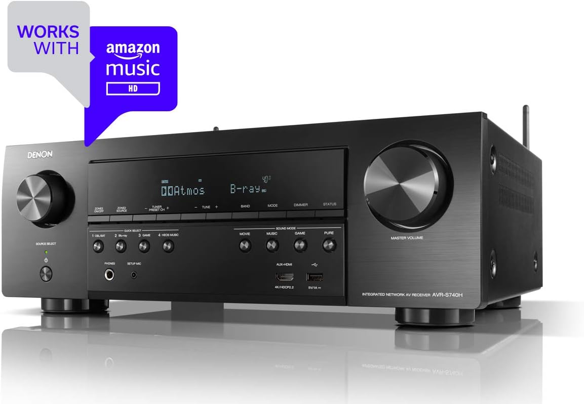Denon AV Receivers Audio & Video Component Receiver Black (AVRS740H)