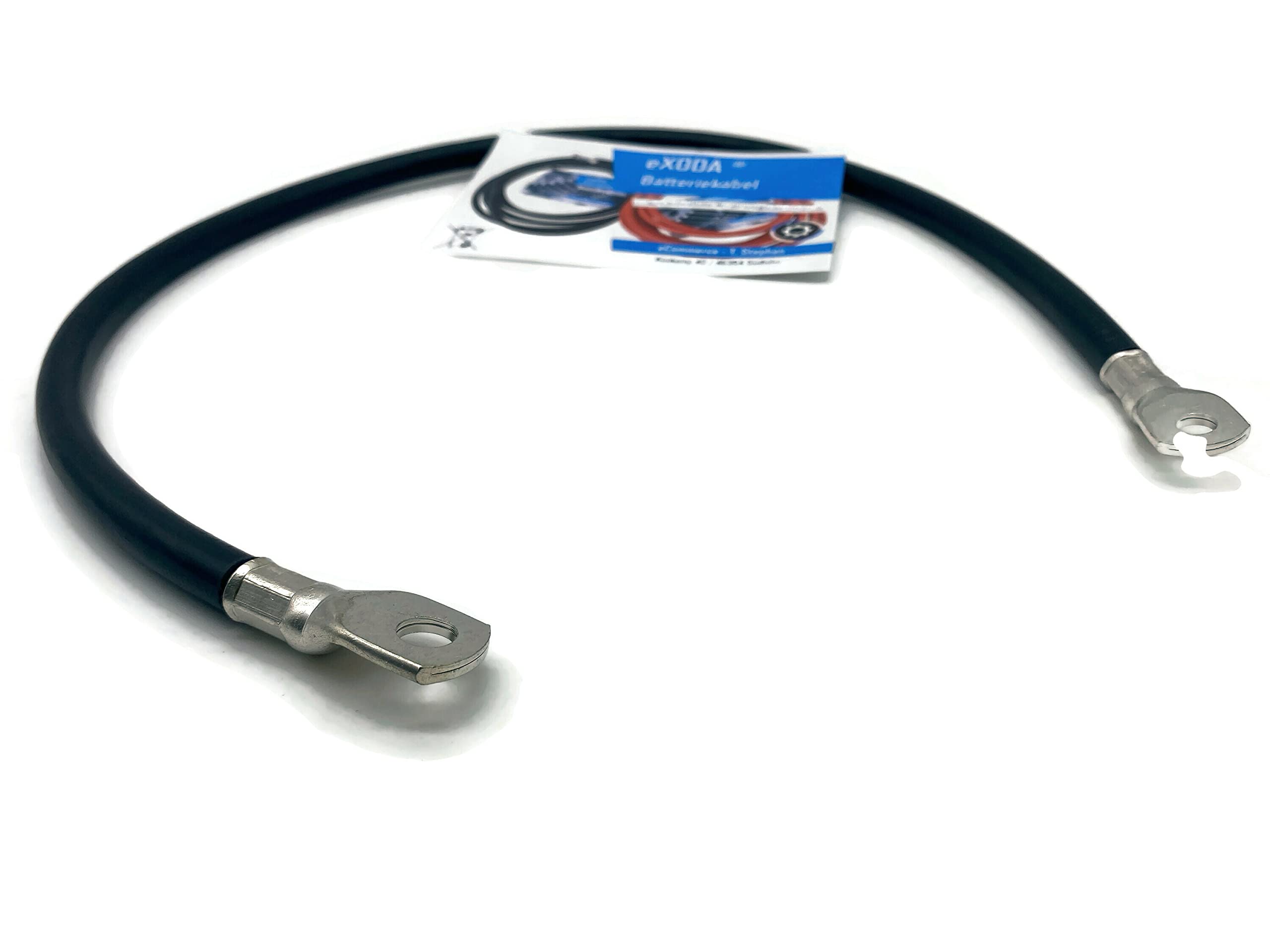 eXODA Batteriekabel 50 mm² 75cm M10 e M8 nere per auto moto barca resistente al calore cavo in rame 99 9 alta qualitá prodotto in Germania