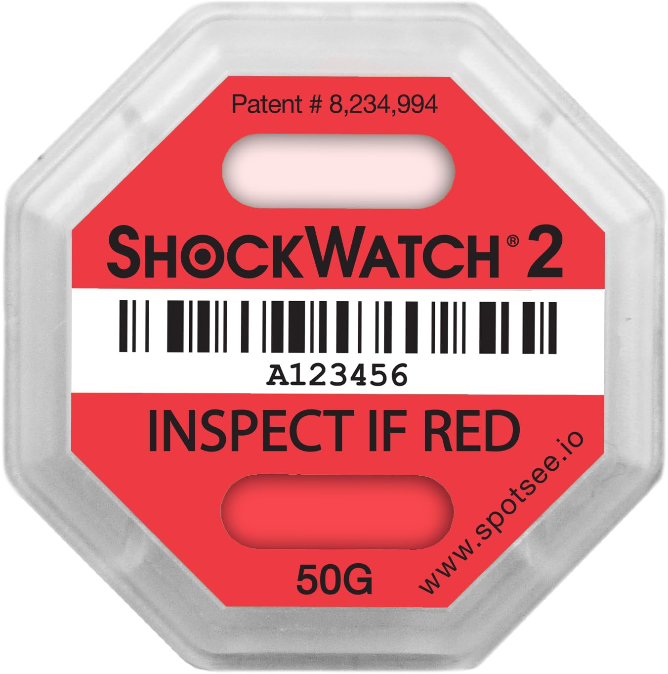 ShockWatch 2 Indicatore di impatto, confezione da 10, 50G rosso, antimanomissione indicatore di danni da urti