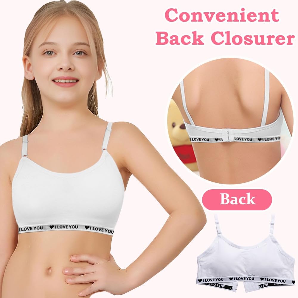 Nastoletnie dziewczęce biustonosze treningowe bezprzewodowa lekka wyściełana bielizna sportowa kamizelka wiązana na szyi Bralettes z regulowanym paskiem dla dzieci w wieku 10-16 lat