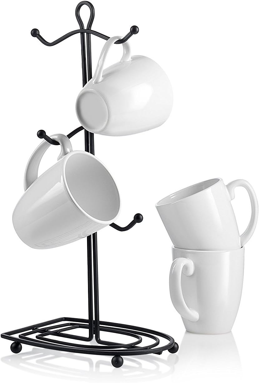 Cork Coasters Set of 16, Heat-Resistant, Reusable Saucers for Cold Drinks, Wine Glasses, Cups & Mugs. Protect Your Furniture from Spills, Scratches, Water Rings and Damage, W, Black, 4 ONE