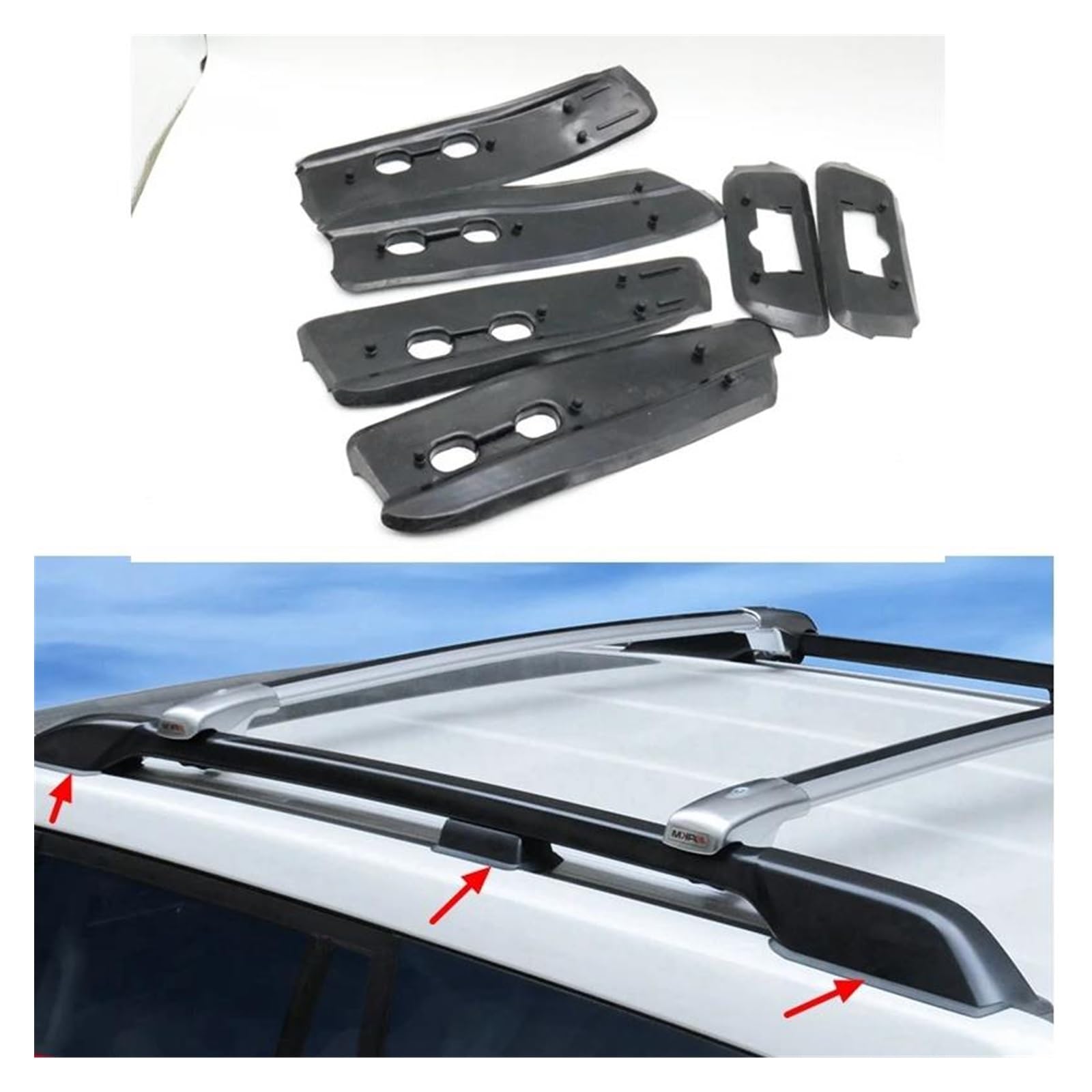 Dachrelings 1 Set Auto Dach Racks Schiene Gummi Dichtung Für Toyota Für Land Für Cruiser Für Prado LC120 FJ120 2003-2009 Dachträger
