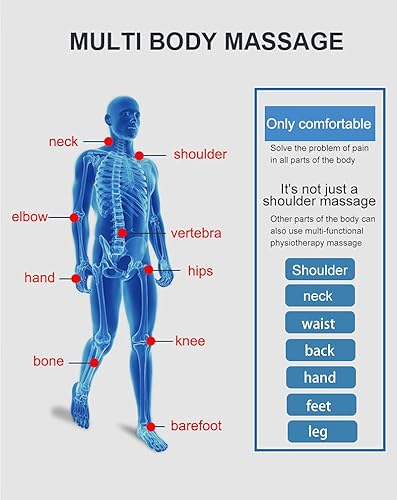 Miniatura 2 de Portátil 3621 Electromagnética Onda de Choque Terapia Máquina Alivio del Dolor Cuerpo Relax Massager, Blanco, 7.874 in x 5.709 in x 2.559 in