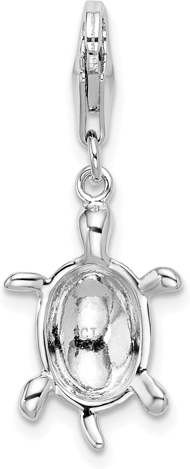 FindingKing Sterling Silver Turtle Lobster Clasp Charm