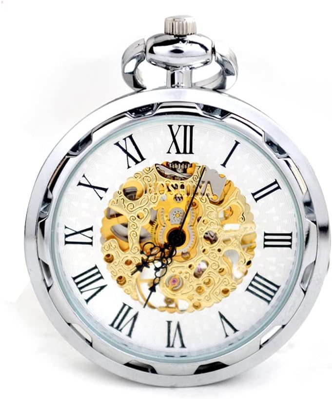 Pocket Watch Vintage Pocket Watch Classic Watch with Chain for Men Women Gift for Christmas Fathers Day Watch with Chain