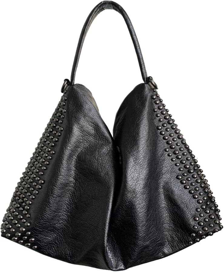 Amazon.com: FiveloveTwo Women Rivet Purse Handbag Large Capacity