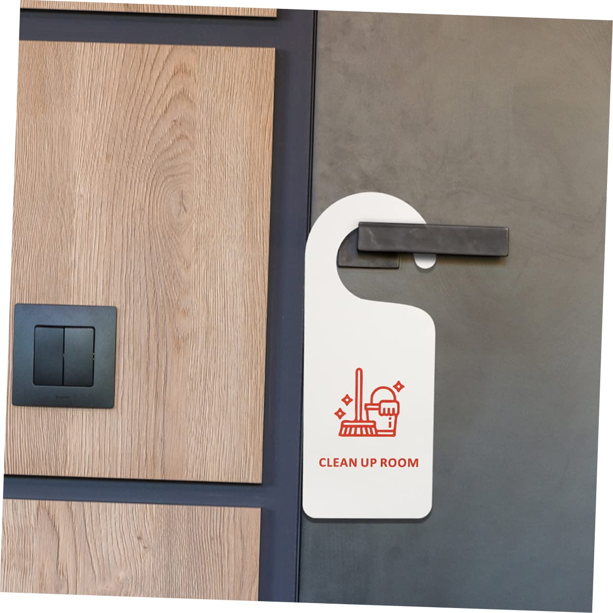 Produktbild von CATIEBYE 4stücke Hotel Türhänger Doppelseitiges Pvc Schild Bitte Nicht Stören Und Zimmerreinigung Für Hotels Firmenlounges Und Empfangsbereiche Reißfest Und Langlebig