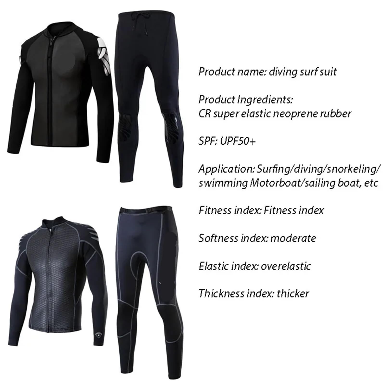 Tuta da Immersione in Neoprene Abbigliamento da Immersione in Due Pezzi Uomo 2 mm Giacca in Neoprene Mimetico Manica Lunga Surf Snorkeling