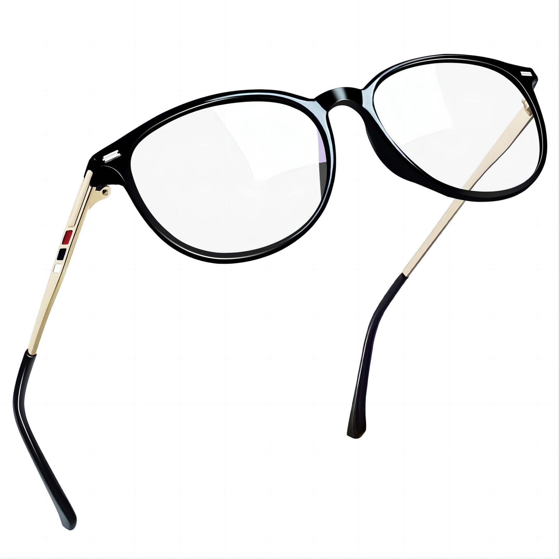 Joopin Gafas Luz Azul Mujer y Hombre para Ordenador Montura de Lentes Antireflejantes con Filtro de Luz Azul sin Graduación Bloqueo de Luz Azul