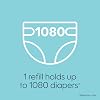 Recarga Cuadrada Jumbo+ para Diaper Genie, con película continua, puede contener hasta 1,080 pañales de recién nacido por recarga. | Película de recarga continua con Tecnología Max Odor Lock que ayuda a retener los olores y dura hasta 1,080 pañales de recién nacido. 1,080 unidades (Paquete de 1) 5