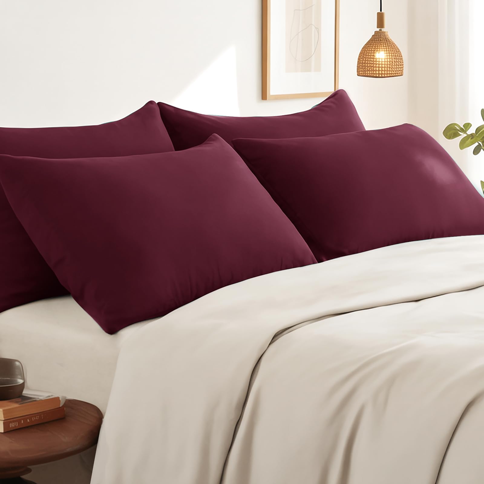 RUIKASI Red Pillow Cases 4 Pack - Image 3