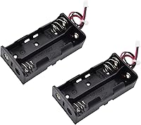 Vista 1 de Adeept Soporte de batería de 2 ranuras con cable y conector JST de 0.100 in y enchufe para batería 18650 de 4 celdas, baterías conectadas en serie