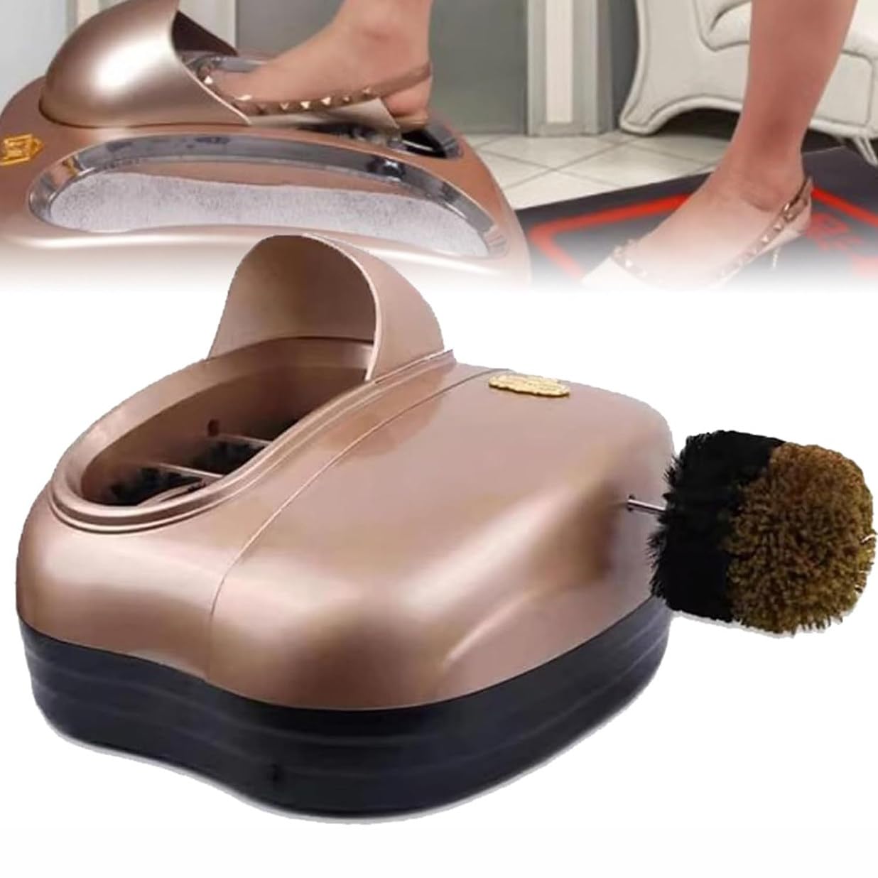 Máquina automática de cepillado de suela de zapatos, limpiador multifunción para botas, tacones altos, hogar, hotel, taller sin polvo, cuero