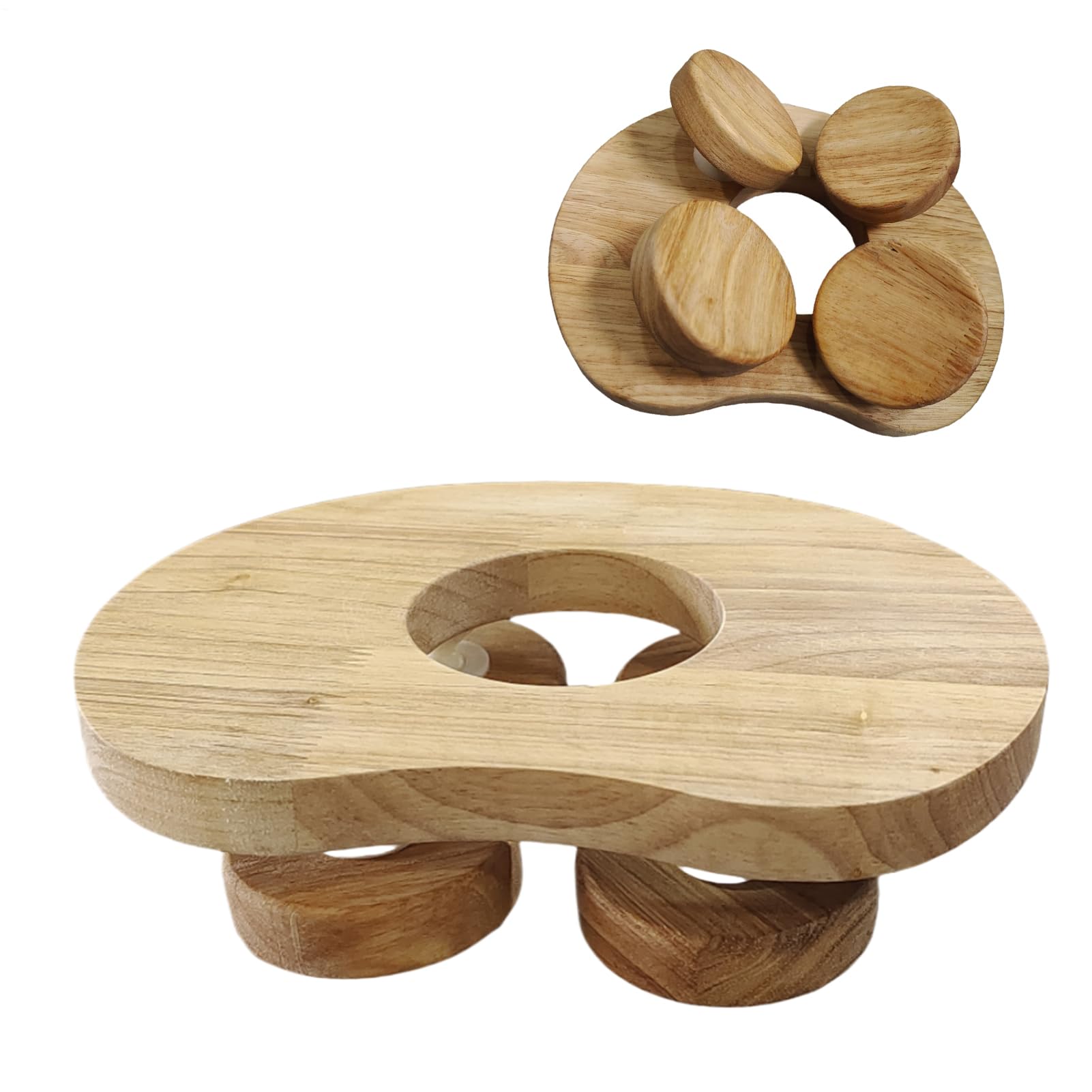 Sauna Pillow,Wood Sauna Pillow Neck Rest with Rotatable Disc - Head Massage Wellness Relaxation Health Recovery Neck Rest for Steam Rooms Spa Centers Home Travel