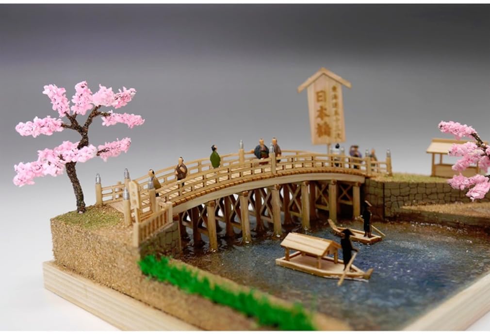 Woody Joe 53 Stations of Tokaido Nihonbashi Wooden Model Assembly Kit (Scene)