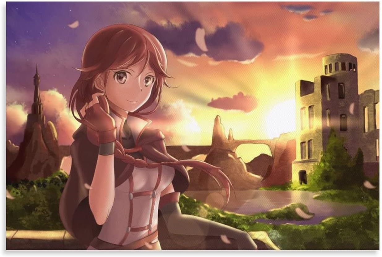 Hai to Gensou No Grimgar Anime Poster (17) Art Poster Canvas Painting Decor Wall Print Photo Gifts Home Modern Decorative Posters Framed/Unframed 08x12inch(20x30cm)