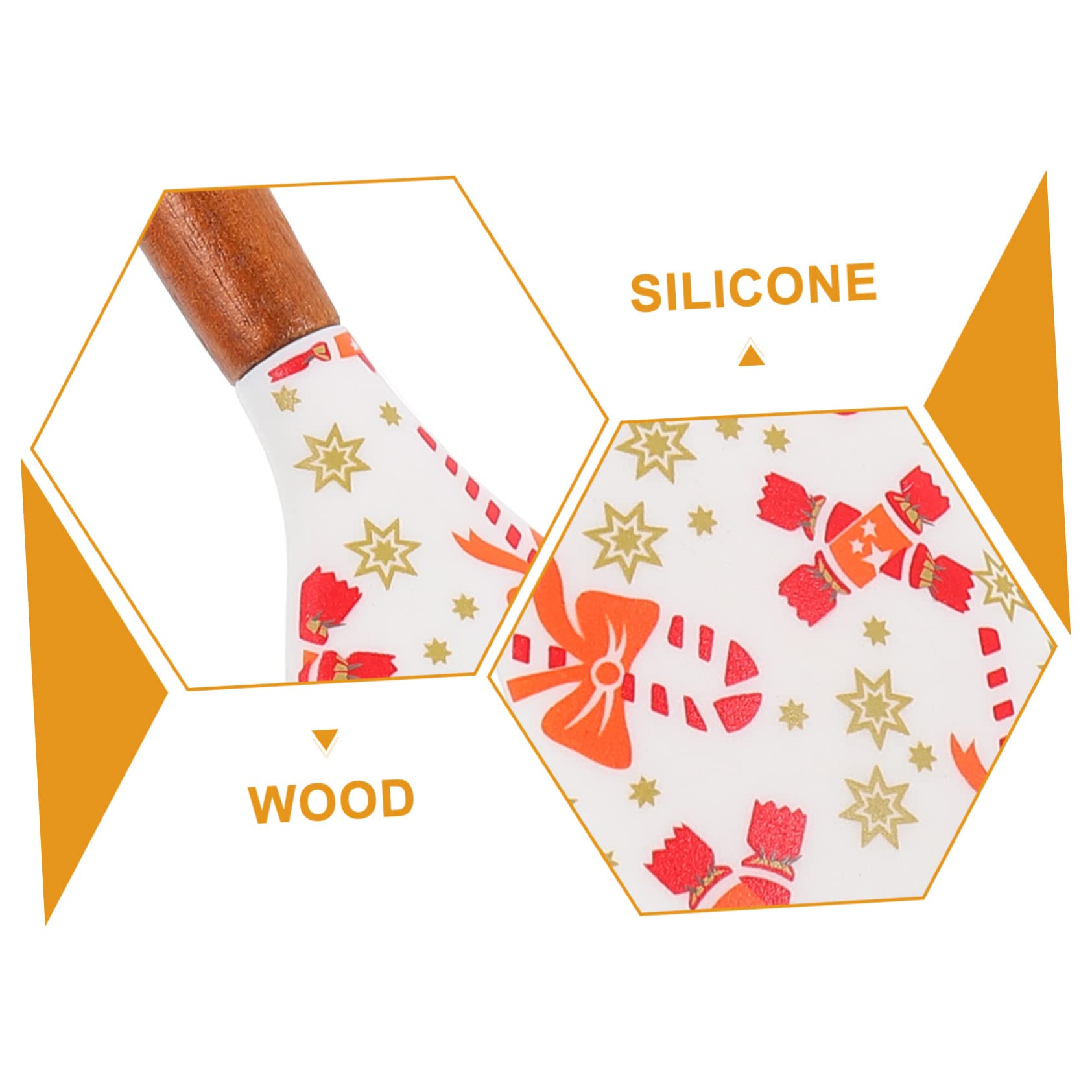 Alipis 8 Pz Spatola natalizia in silicone spatola cucchiaio da cucina per cuocere kitchen gadgets bomboniere natalizie per utensili da forno raschietto per torte legno