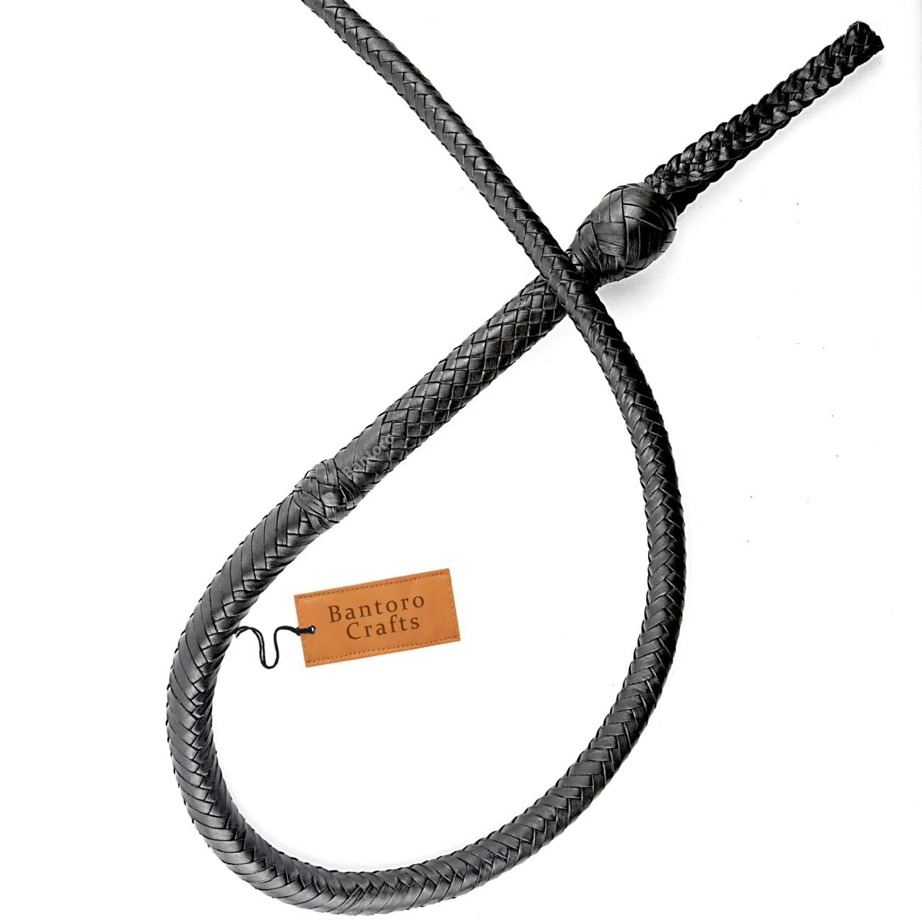 Frusta in pelle di canguro Frusta pesante in 16 fili intrecciati Pancia in pelle intrecciata e supporto in pelle all'interno Frusta rumorosa Indiana Jones Equitazione Equestre (6 Piedi (1,8 Metri))