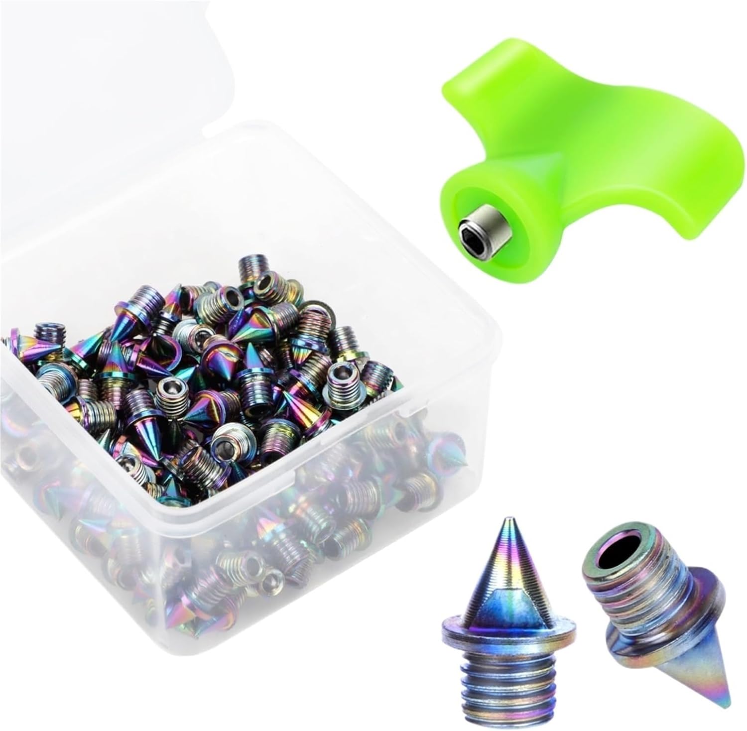 Track Spikes 150pcs Stainless Steel Track and Cross Country Spikes with Spike Wrench Replacement for Short Runn