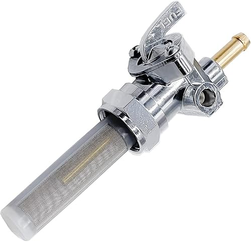 Chrome Petcock 22mm Gas Fuel Tank Compatible with Straight Down Spigot Harley 75-up & Custom