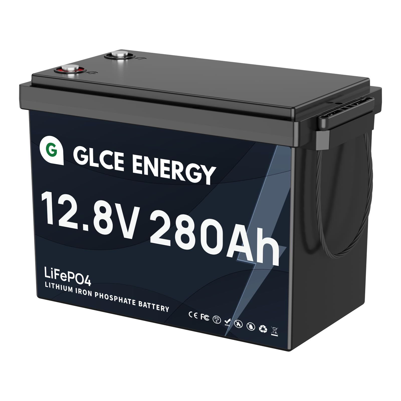 12V 280Ah LiFePO4 Batterie, Wiederaufladbare Lithium-Batterie,4000~15000 Zyklen,P65 wasserdichte, Lithium Akku für Camping, RV