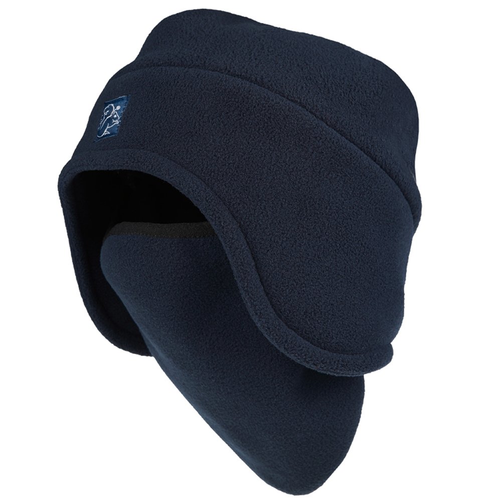 Only Faith Winter Thicken Fleece Earmuffs Hat Cycling Windproof Headgear with Masks (deep Blue)