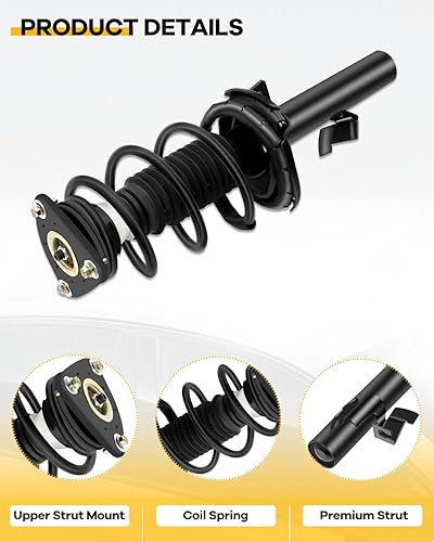 Miniatura 3 de Conjunto de puntal de resorte delantero, amortiguadores y amortiguadores OCPTY montaje completo para Mazda 3, 2006-2010 para Mazda 5 172264 172263