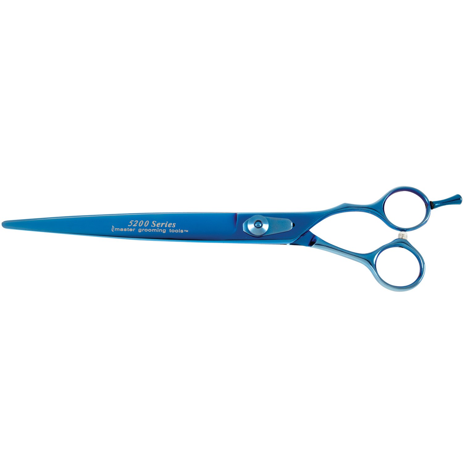 Master Grooming Tools 5200 Blue Titanium Shears - High-Performance Shears for Grooming Dogs - Straight, 8½"