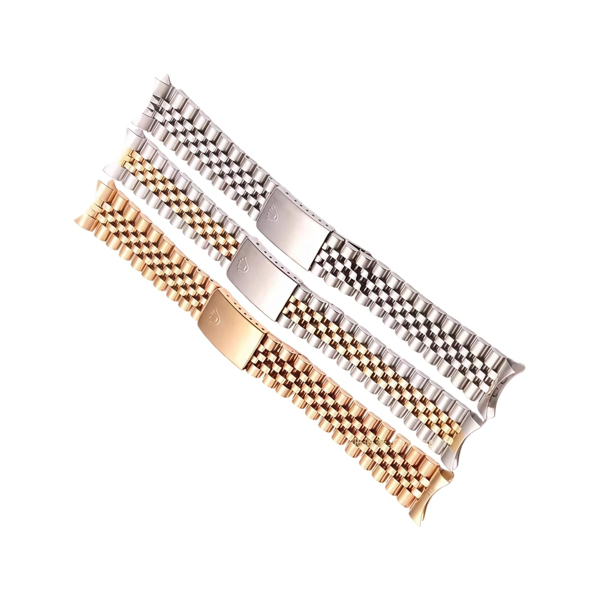 Cinturino Orologio Acciaio Inossidabile Bracciale Jubilee Metallo Ricambio 13mm 17mm 20mm Attacco Curvo Maglie per Rolex Datejust