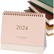 2024 Desk Calendar Small | Desktop Calendar Stand up Daily Schedule, 2024 Desk Calendar Elegant Memo Notes Standing Calendar for Home School
