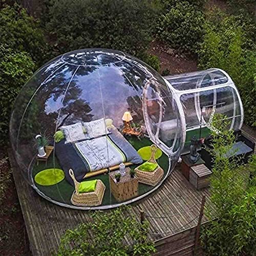 Carpa burbuja inflable con túnel para camping y jardín miniatura 5
