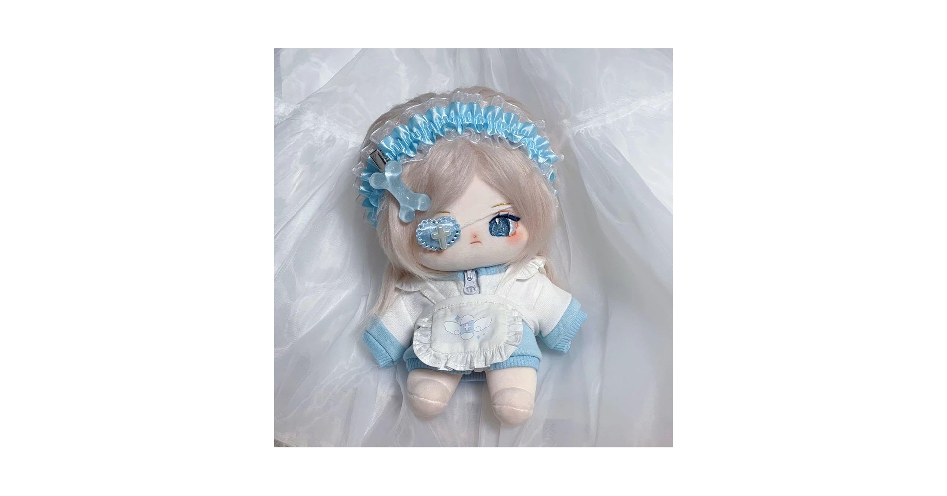 Amazon.co.jp: ぬい服 着せ替えぬいぐるみ20cm用 水色 地雷系