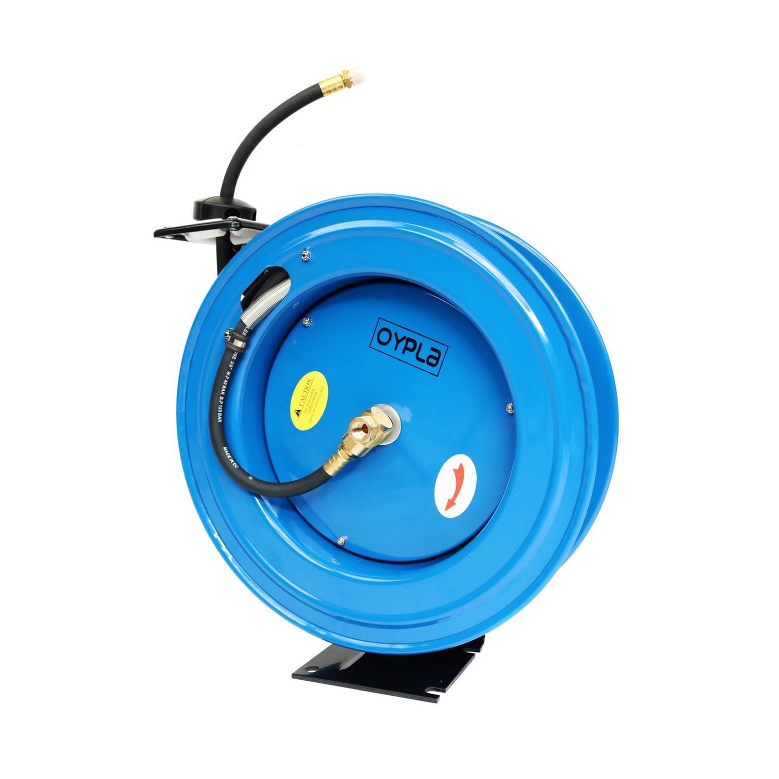 Oypla 50ft 15m Spring Retractable 3/8" Air Line Compressor Hose Reel