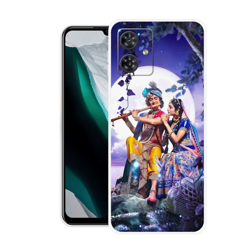 Silicone Motorola G54 5G Cover & Case Mobile Back Cases For Moto G64 5G Phone (Radha Ji),Multicolor Silicone Motorola G54 5G Cover & Case Mobile Back Cases For Moto G64 5G Phone (Radha Ji),Multicolor