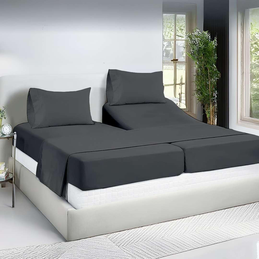 Amazon.com: Split King Sheet Sets for Adjustable Beds Deep Pocket 