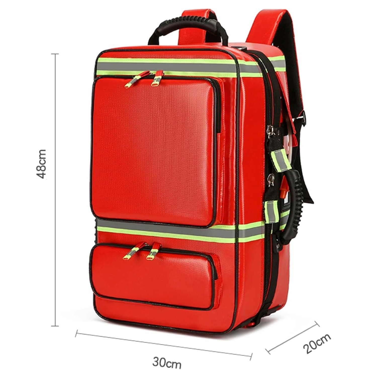 Borsa Traumatologica For Primo Soccorritore, Medica Mobile Vuota, Di Pronto Soccorso Grande Capacità Con Scomparti, Design A Strisce Riflettenti, For Infermieri Domiciliari(Stair Climbing Rod)