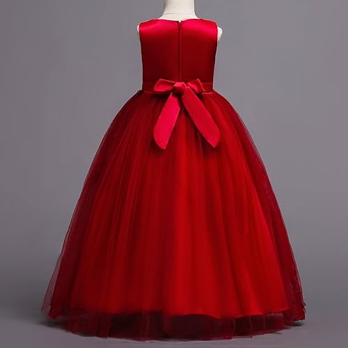 Miniatura 4 de Vestido largo de princesa de encaje vintage para niñas, vestido largo de tul para concursos de belleza, fiesta formal, boda, baile, vestido de noche