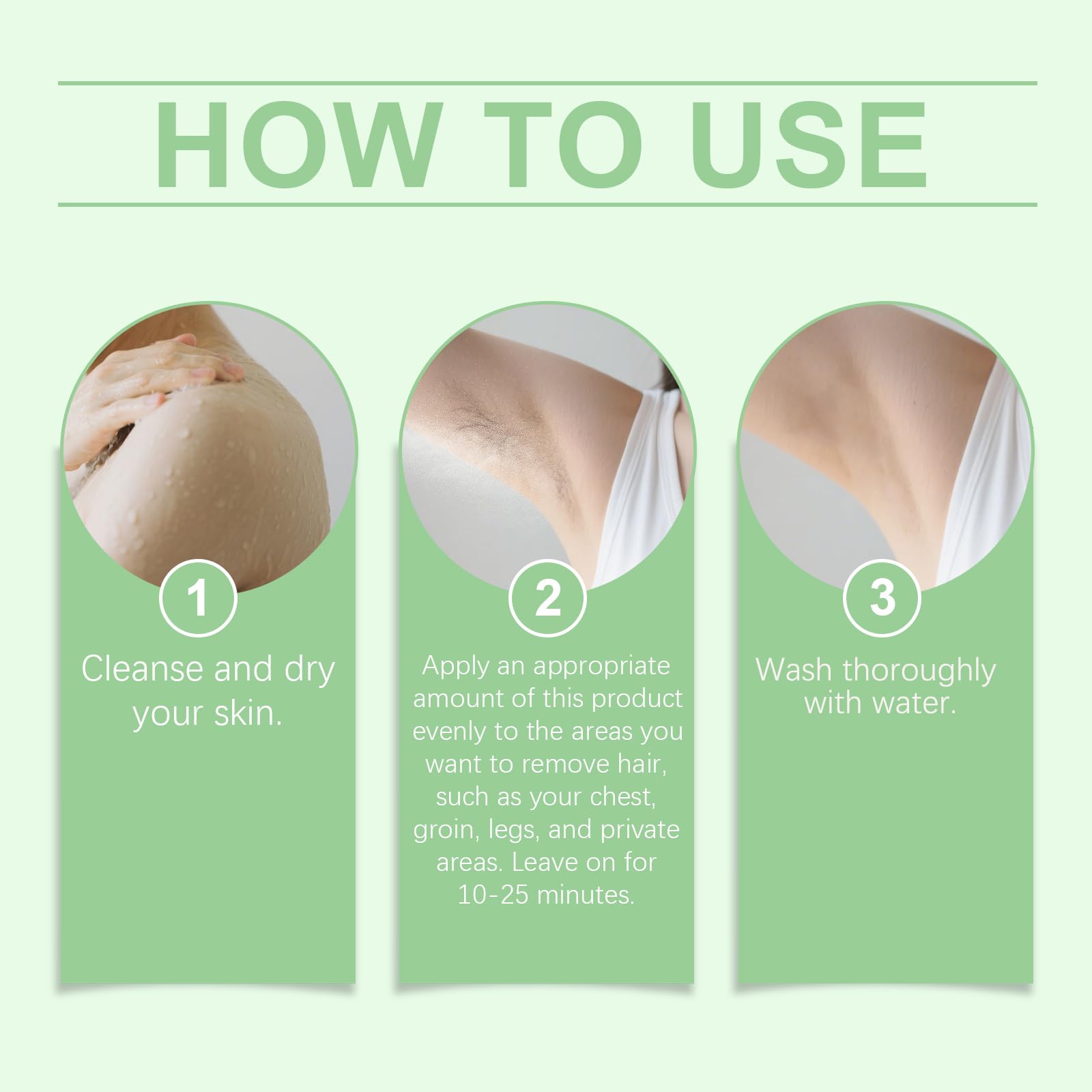 Schiuma depilatoria con aloe e menta, crema depilatoria delicata per donne e uomini, epilatore indolore ad azione rapida per il corpo, gambe, braccia, ascelle, zone intime (5 pezzi)