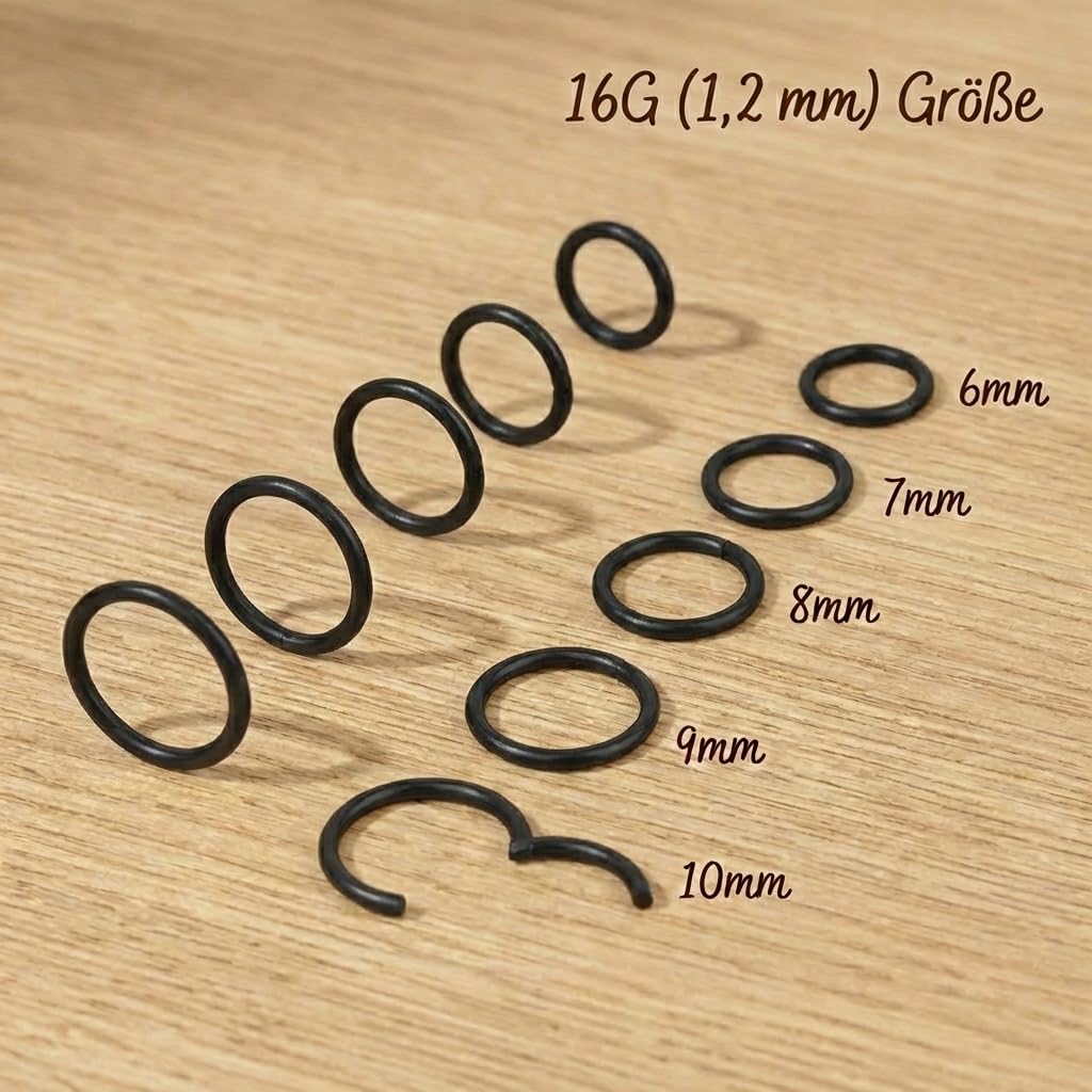 Longita 18G Hinged Clicker Segment Nariz Aros Anillos Acero Inoxidable Hombre Mujer Septum Labio Oreja Tragus Cartilage Helix Conch Piercing Joyería 3 Piezas — view 4