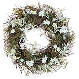USO VERSÁTIL: La corona decorativa es perfecta como corona de mesa, como corona de puerta, corona de Adviento, corona de Pascua o para colgar en la pared!