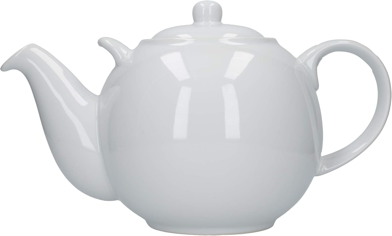 London Pottery Extra Large Teapot with Strainer, White, 10 Cup (3 Litre
