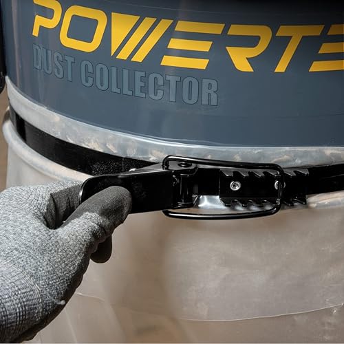 Miniatura 5 de POWERTEC 71735 Abrazadera de banda de 19-18 pulgadas para colector de polvo, compatible con JET, Grizzly, Shop Fox, Wen, Harbor Freight y POWERTEC