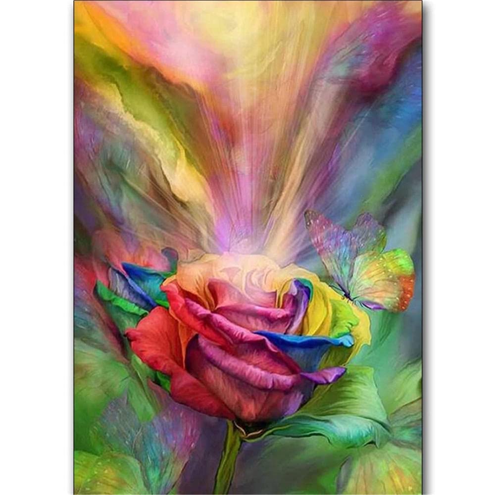 Puzzle 1000 pezzi per adulti, Puzzle 1000 pezzi, Puzzle per adulti Fiori colorati con farfalle Puzzle, Puzzle per adulti Giochi-1000 pezzi (70x50 cm
