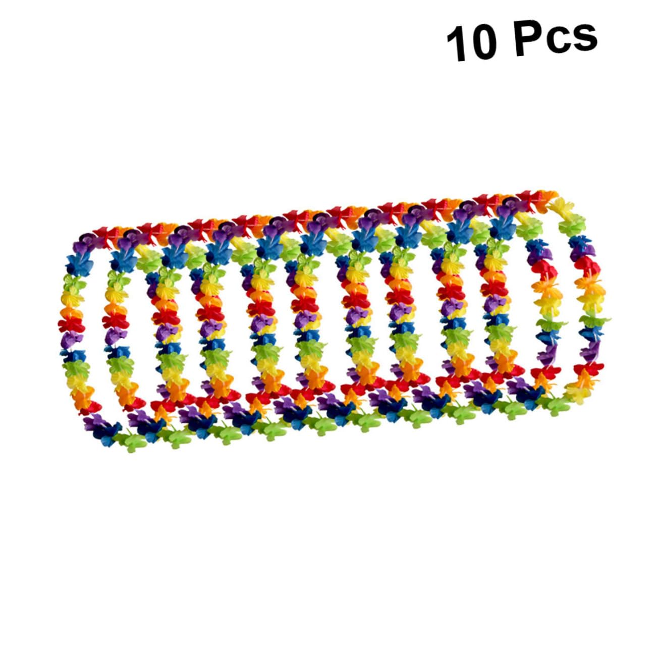 Ciieeo 20 Piezas Guirnaldas Hawaianas Collar Hawaiano Leis Collar Playa Collares Hawaianos Collar Hojas Suministros para Fiestas Hawaianas Flores Hawaianas Constituir Combinación