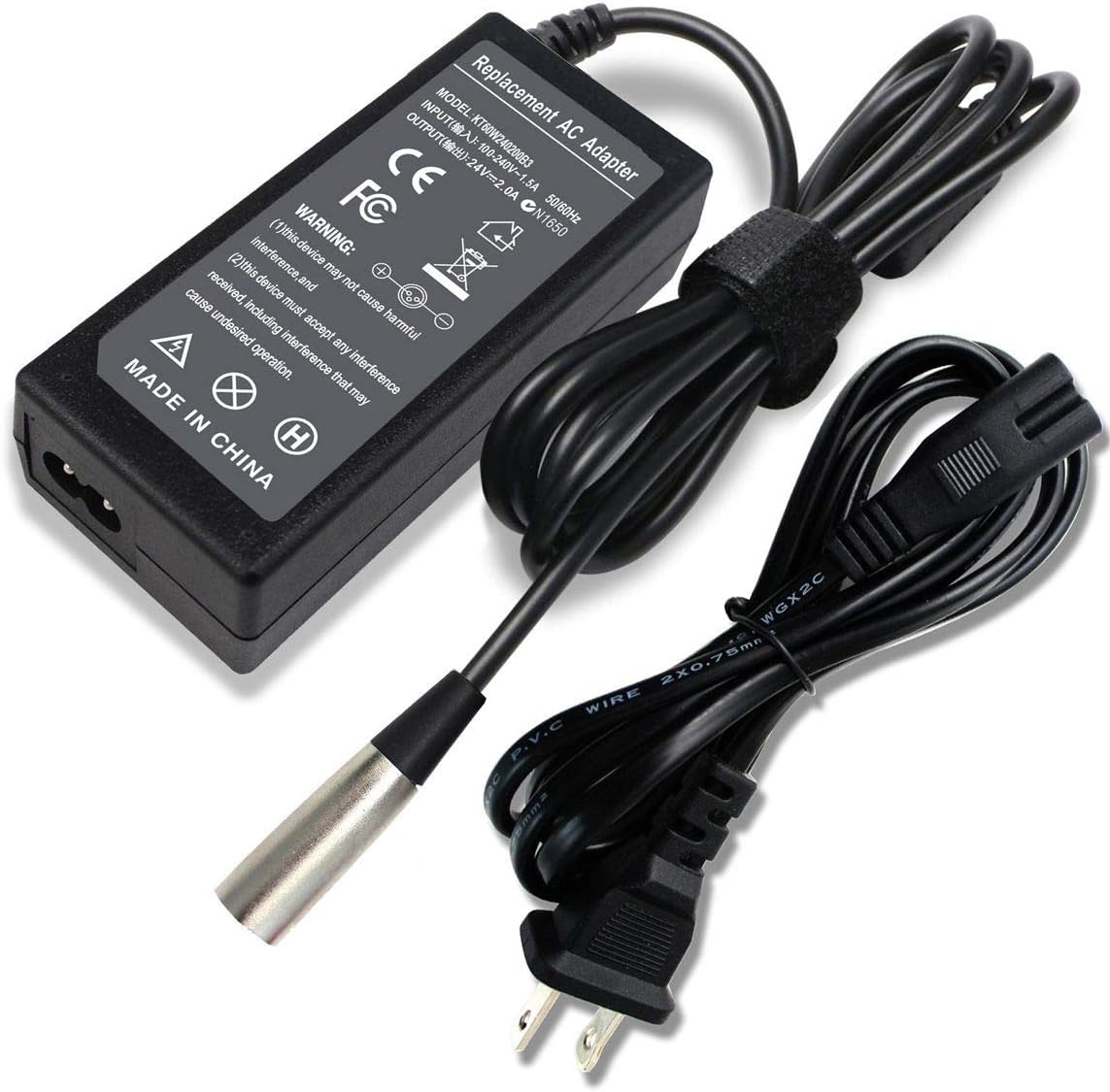 TCORE 24V 2A Scooter Battery Charger for Jazzy Power Chair,Pride Mobility,Schwinn S300 S350 S400 S500 S650,Ezip 400 500 650 750 900 Mountain Trailz,Shoprider,Go-Go Elite Traveller SC40E SC44E XLR