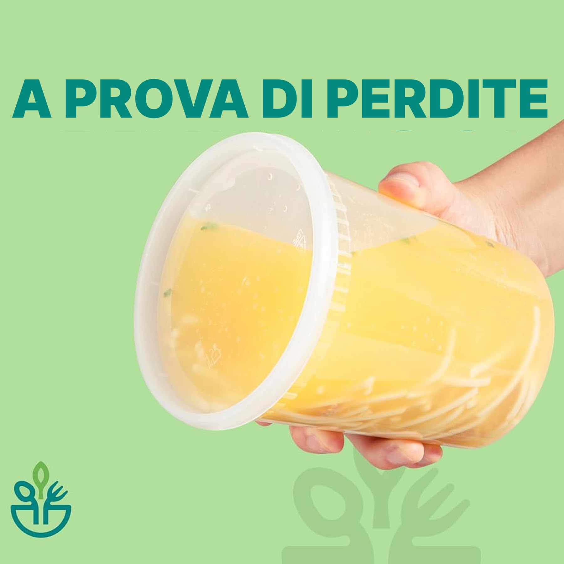 JoyServe 946,3 ml contenitori alimentari (36 set) – contenitori ermetici in plastica 1 L con coperchi, senza BPA, per asporto/meal prep/zuppe, adatti a freezer, microonde e lavastoviglie