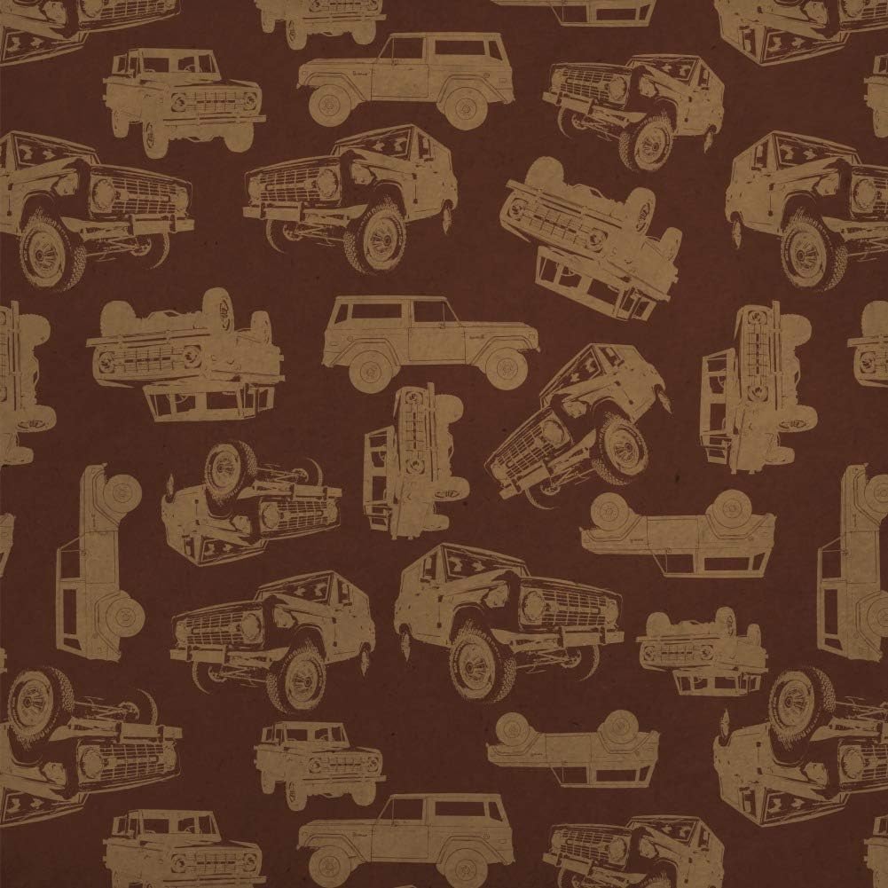 GRAPHICS & MORE Ford Bronco Pattern Premium Kraft Roll Gift Wrap Wrapping Paper
